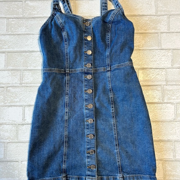 Garage Blue Denim Mini Dress - Picture 2 of 7